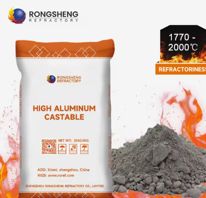 High Erosion Resistance 65% 75% Al2o3 Low Cement Castable High Alumina Refractory Lining Materials For Electric Arch Furnace