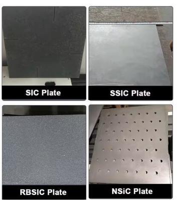 Рекристаллизованная пластина из карбида кремния RSIC SiSiC Огнеупорная керамическая пластина Высокотемпературная SiC санитарная керамика для печи