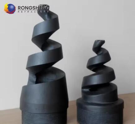 Огнеупорный SIC Керамический десульфурирующий сосуд Кремниевый карбид Керамические спиральные трубки Si3N4 Кремниевый нитрид Пропыляющий газовый сосуд