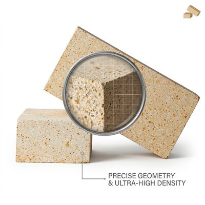 80 Percent Al2O3 Dense High Alumina Refractory Brick Shaped Block for Glass Melting Furnace